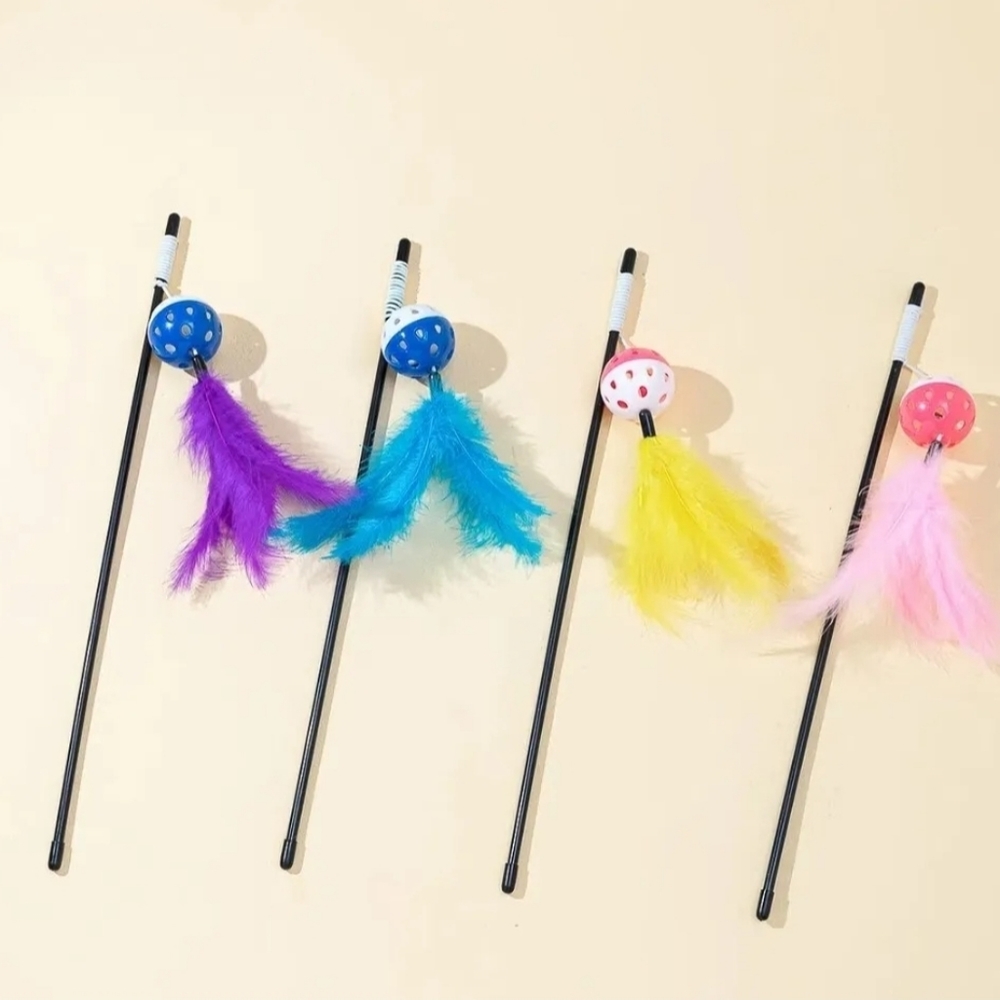 Cat Toy Feather Teaser Stick Interactive